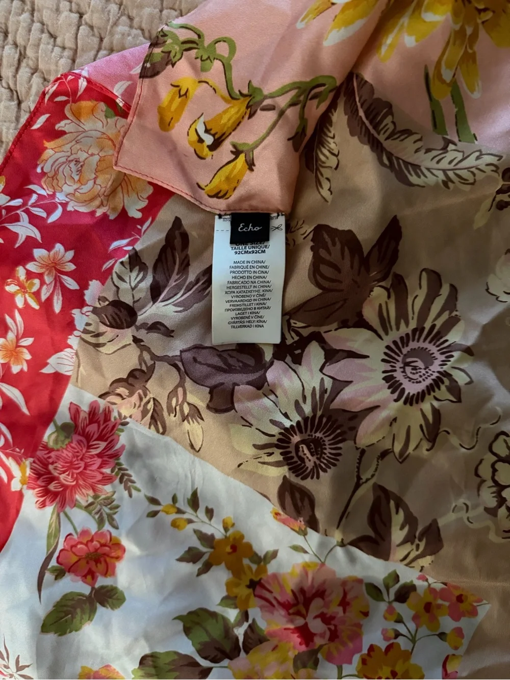 Echo Floral 100% Silk Scarf